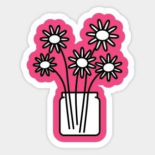 Wildflowers in a jar Sticker